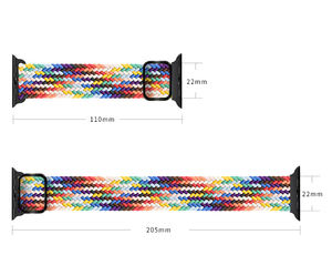 Correa <span class=keywords><strong>de</strong></span> Reloj <span class=keywords><strong>de</strong></span> Nailon Tejido con Hebilla Deslizante Ajustable para Apple Watch Series 11 10 Ultra SE 46mm 49mm, Pulsera <span class=keywords><strong>de</strong></span> Tela Trenzada - Product Image 5