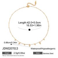 Collier Pendentif Tendance en Acier Inoxydable Plaqué Or 18K avec Zircons Pavés, Bijou Délicat pour Femme, Vente en Gros
