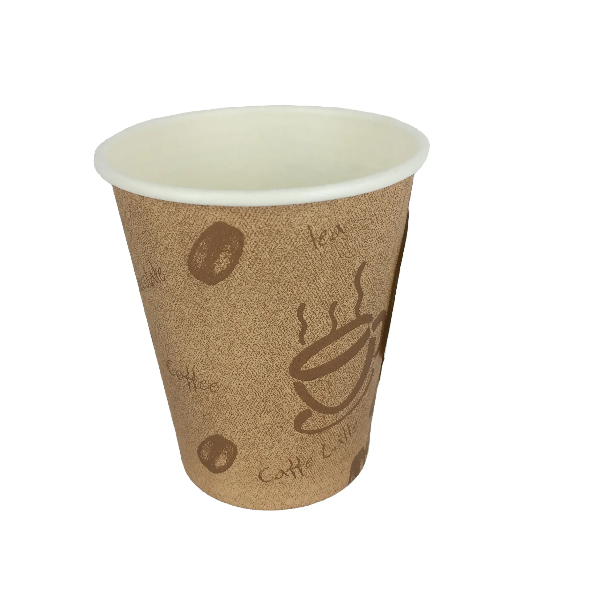 أكواب ورقية متعددة الألوان للقهوة تُستخدم لمرة واحدة بسعر المصنع أكواب ورقية مع شعار للمشروبات الساخنة