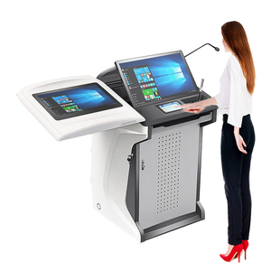 Quality Modern Adjustable 21.5 LCD Digital Pen Touch Kiosk Mic Lectures Smart Collapsible Podium Indoor Animation - Product Image 2