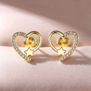 Orecchini a cuore vintage da donna, eleganti e romantici accessori per le orecchie - Product Image 4