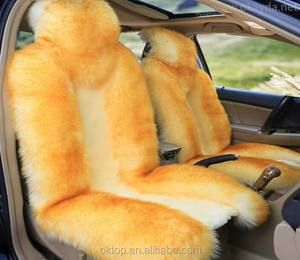 Housse de siège de voiture en fourrure de mouton de luxe Okayda, pour l'avant, toutes saisons, 4 pièces, confort et style premium - Product Image 3