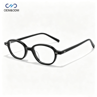 Lunettes de vue ovales vintage en acétate GL6795 pour femmes et hommes, monture intégrale rétro
