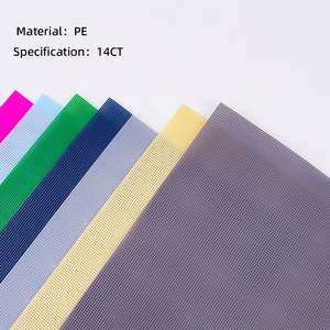 14 CT đầy màu sắc PE lưới vải Sheets 28*21cm vuông cho Cross Stitch thêu Crochet DIY dự án 1 mét độ dày - Product Image 3