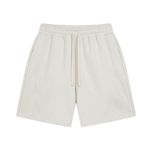 Unisex <b>Men's</b> Over-Size Workout <b>Shorts</b> Custom Logo Solid Heavy Weight 100% Cotton French Terry Casual Style - Product Image 1