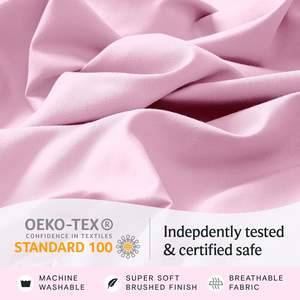 프리미엄 4 PC 린넨 시트 세트 주름 없는 딥 포켓 극세사 침대 시트 세트 - Product Image 3