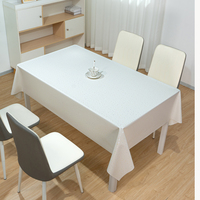 Nappe en PVC RNPT avec envers en flanelle de coton, blanche, douce, réutilisable, pour restaurant, discothèque, décorations de fête, iridescence