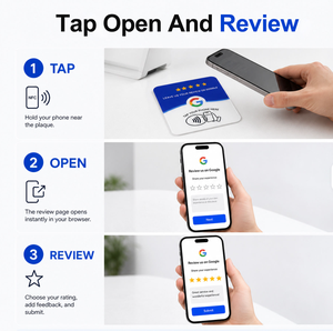 Autocollant NFC en acrylique de 10 cm pour avis Google en espagnol – Prêt à être expédié - Product Image 3