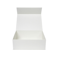 Boîtes en carton rigides personnalisées de luxe en gros, avec couvercle magnétique, blanches et noires, pliables, boîtes cadeaux magnétiques