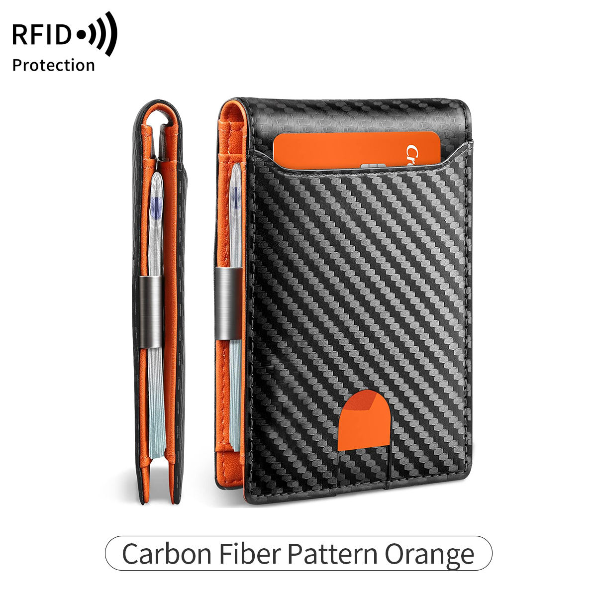 Carbon Fiber Pattern Orange