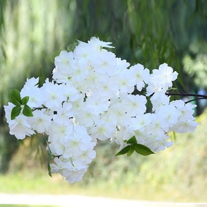 Décoration de mariage pour la maison, <span class=keywords><strong>fleurs</strong></span> en soie, <span class=keywords><strong>fleurs</strong></span> artificielles de <span class=keywords><strong>cerisier</strong></span>, branches de <span class=keywords><strong>fleurs</strong></span> - Product Image 2