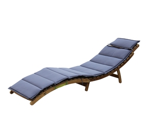 Chaises longues de jardin de haute qualité en teck pour piscine et hôtel |   Chaise longue avec coussin imperméable pour meubles d'extérieur - Product Image 1