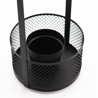 Lanterne rétro en métal LED avec poignées, Pot de fleurs suspendu pour décoration maison et jardin avec fleurs de Simulation