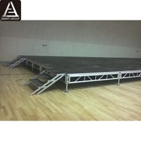 Scène de concert portable d'occasion, plateforme facile à installer, scène en aluminium pour événements en plein air