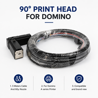 Compatible 90 °   Tête d'impression 3 mètres 60U pour imprimante jet d'encre Domino série A A100 A200 A300, pièces détachées pour machine de codage