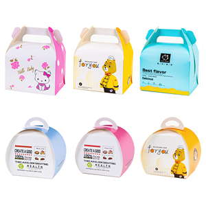 Ching <span class=keywords><strong>TA</strong></span> daur ulang makanan aman jendela transparan kotak kue dengan pegangan kustom cetak ukuran Bento gaya paket kue - Product Image 6