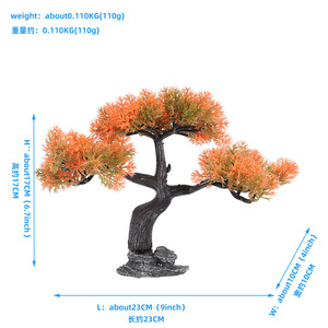 Aquarium-Landschaftsgestaltung Dekorationen Künstliche Wasserpflanzen Simulierte Kiefern Kleine <span class=keywords><strong>B</strong></span>ä<span class=keywords><strong>ume</strong></span> Künstliches Grün Kunststoff-Gras - Product Image 4
