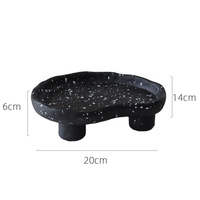Plateau de service haut de gamme nordique, décoration créative pour la maison, plateau de rangement en céramique pour salon, ornements parfumés, plat à bijoux