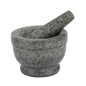 ครกและสากหินแกรนิตโบราณหินหินอ่อนธรรมชาติสำหรับบดกระเทียม - Product Image 5