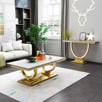 Meubles de salon de haute qualité au design moderne, tables basses au design italien en acier inoxydable