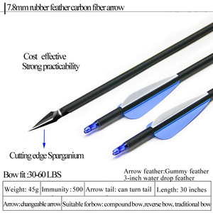 Flechas de Carbono para Práctica de Tiro con Arco y Caza, para Arcos Recurvos, Venta al Por Mayor - Product Image 2