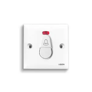 PC Modern Ring On Off With Neon Wall Electrical Bell Touch Switch