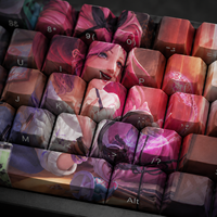 68 Keys Side Engraved PBT Dye Sublimation Keycaps Set OEM Profile for Mechanical Keyboard Compatible 61 64 87 104