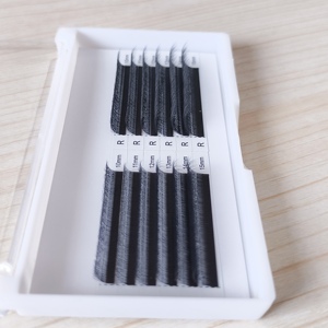 Nouveau et vente chaude de marque privée préfabriqué Fan Clover Soft Volume C <span class=keywords><strong>D</strong></span> Curl Extension de cils Foxy 4D W Lash Extension - Product Image 5