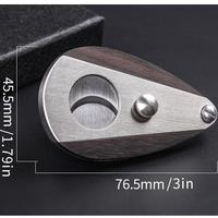 Cutter à cigares Sanders Wood à double lame, personnalisé en forme de chauve-souris, ciseaux à cigares portables, accessoire pour fumeurs