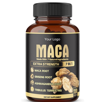 OEM 7 en 1 Capsules de Maca Premium avec Ashwagandha, Ginseng, Tribulus – Énergie Naturelle, Performance Masculine, Soutien de l'Humeur – 150 Capsules