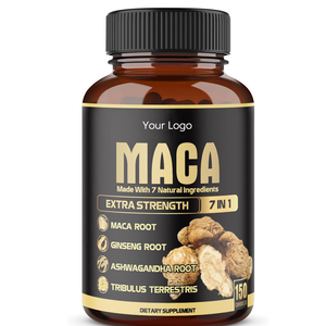 كبسولات جذر الماكا الممتازة 7 في 1 مع الأشواغاندا والجينسنغ والتريبولوس لدعم الطاقة الطبيعية وأداء الرجال وتحسين المزاج - 150 كبسولة - Product Image 5