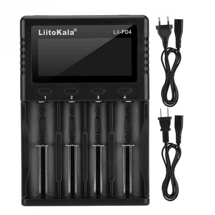 Dlyfull Caricabatterie Pile Ricaricabili 10 Slot Caricabatterie Veloce Per Batterie Li-Ion, NI-MH, NI-Cd, LiFePo4, 18650, 21700, AA, AAA, C, SC, 9V Con Display LCD - 11