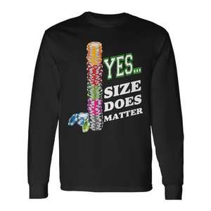 Sí, el tamaño importa, camiseta de póquer, camiseta de manga larga - Product Image 1