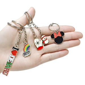 Porte-clés en alliage de zinc en gros, porte-clés en métal, logo personnalisé gravé, animal, anime, porte-clés peint, porte-clés personnalisé - Product Image 2