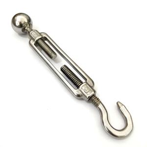 Tensor de acero inoxidable 1/4 UNC, con gancho de bola soldado y tornillos de escurridor de bolas, 304 - Product Image 3