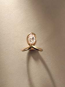 Bague en diamant de laboratoire ovale brillant de qualité supérieure pour femmes, fabriquée en or jaune, or blanc, or rose, fournisseur d'usine de bijoux fins - Product Image 6