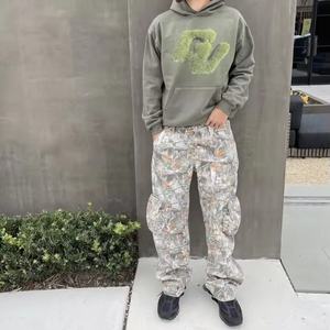 High Quality Custom 100% Cotton Colored Water Hunting Tree Camo Stacked Parachute Carpenter Digital Printing Hip Hop <b>Men's</b> - Product Image 1