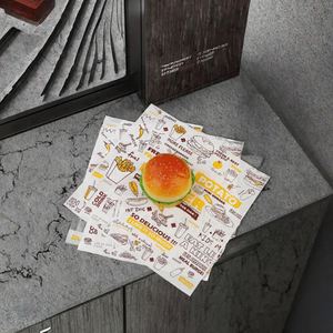 Emballage alimentaire pour sandwichs, gâteaux, restaurants, avec logo personnalisé imprimé, enduit de PE résistant à la graisse, recyclable - Product Image 3