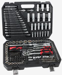 218 PCS Mechanics <b>Tools</b> Kit Socket <b>Set</b> (1/4\" 3/8\" 1/2\") with Hard Case for Hand Power Source OEM Customization Supported - Product Image 1