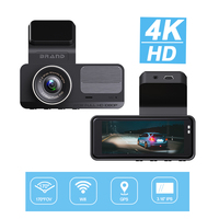 Cámara para Coche de Doble Canal con Pantalla de 3.16'', Ángulo de Visión de 170°, GPS, Visión Nocturna, MicroSD, Sensor G, Modo de Estacionamiento y Alarma Electrónica
