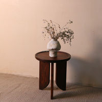 Mesa de Centro Moderna de Madera Maciza Multifuncional con Diseño Creativo de Pecera, Mueble Práctico para Sala de Estar y Hogar