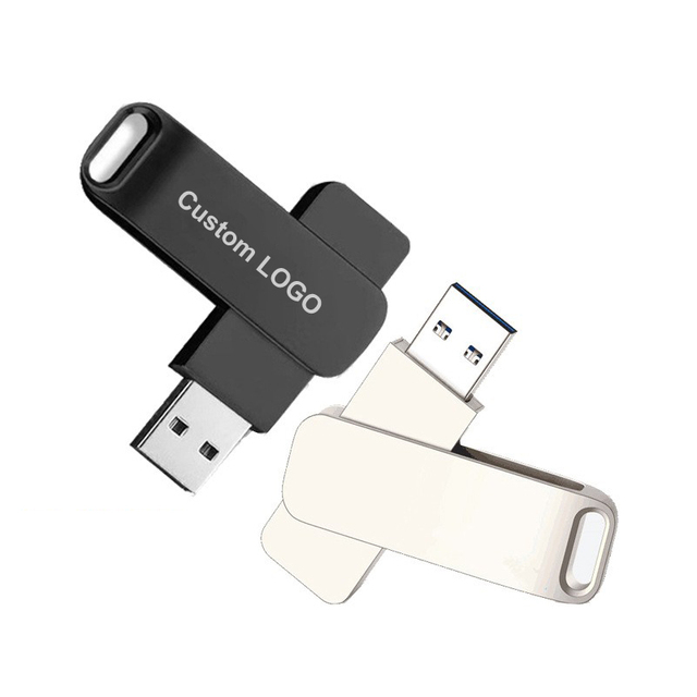 Metal USB Stick Pendrive 4GB-128GB Swivel USB Memory Pen Drive 2.0 3.0 Metal USB Flash Drive