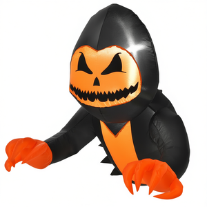 Decorazione Gonfiabile di Halloween a Forma di Zucca con Falce, per Esterni, 1 Metro, in PVC, per Feste e Esposizioni Festive - Product Image 1