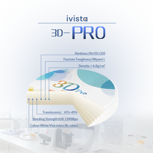 Miglior Blocco di Zirconia IVISTA per Laboratorio Dentale 3D Pro, Resistenza 650-1200MPa, Ceramica in Zirconia Multistrato 98 Disco - Product Image 2