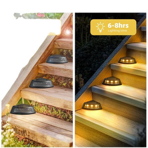 Luces solares para escalones, impermeables, LED para exteriores, iluminación para escaleras, para jardín y patio - Product Image 1