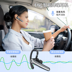 Auriculares inalámbricos con gancho para la oreja Bluetooth 5.3 con cancelación de ruido ENC para llamadas de negocios, carga tipo C - Product Image 3