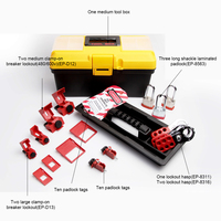 Kit de prévention des risques électriques Premium et Durable, Modèle EP-8773F Jaune, avec cadenas à clé, verrou de sécurité pour disjoncteur et dispositif de verrouillage