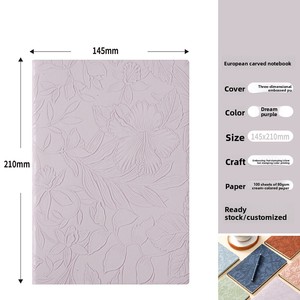 Grenzüberschreitendes Bestseller-Notizbuch mit geprägtem Vintage-Relief-Design, frischer, schlichter Stil, sofort lieferbar, Kunstleder-Tagebuch, Geschenk - Product Image 6