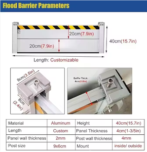 Barriera Antialluvione in Alluminio per Case in Messico/Brasile, per Risposta alle Emergenze - Product Image 4