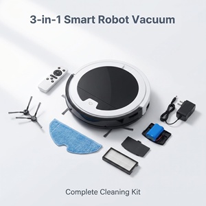 Aspiradora Robótica Inteligente 3 en 1 con Control Remoto, Limpieza Automática Inteligente, Inducción 360°, Diseño Desmontable, Batería de Alta Capacidad - Product Image 1